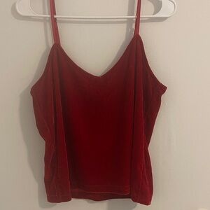 LG Rich Red Velvet Camisole Top
